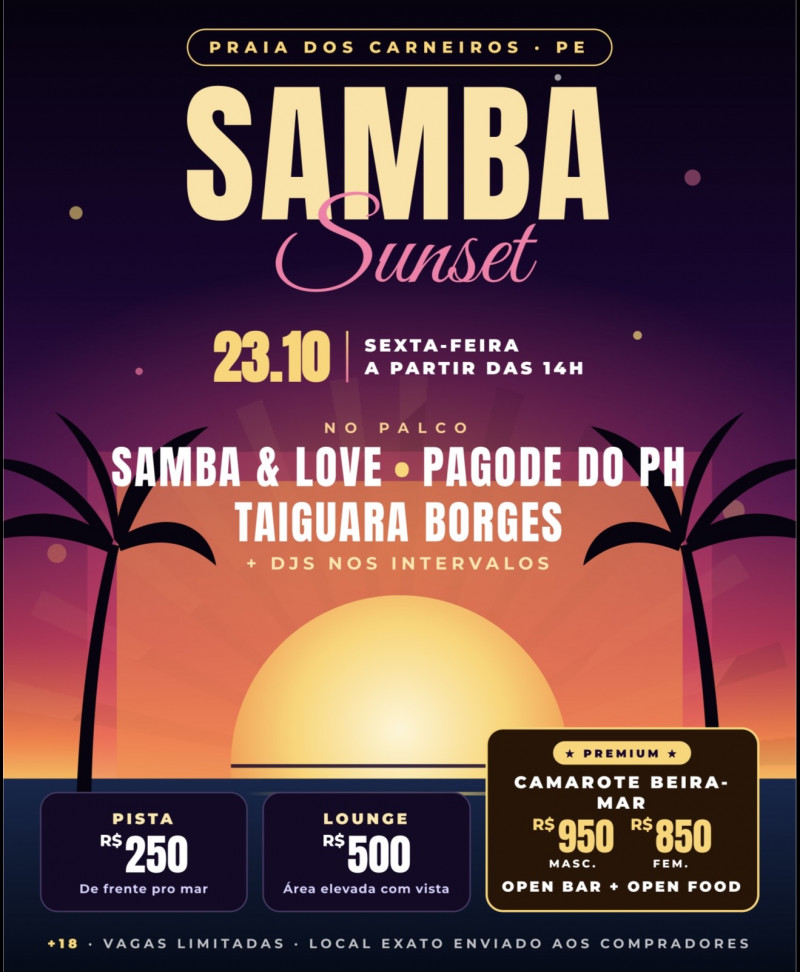 🌅 SAMBA SUNSET – PRAIA DOS CARNEIROS